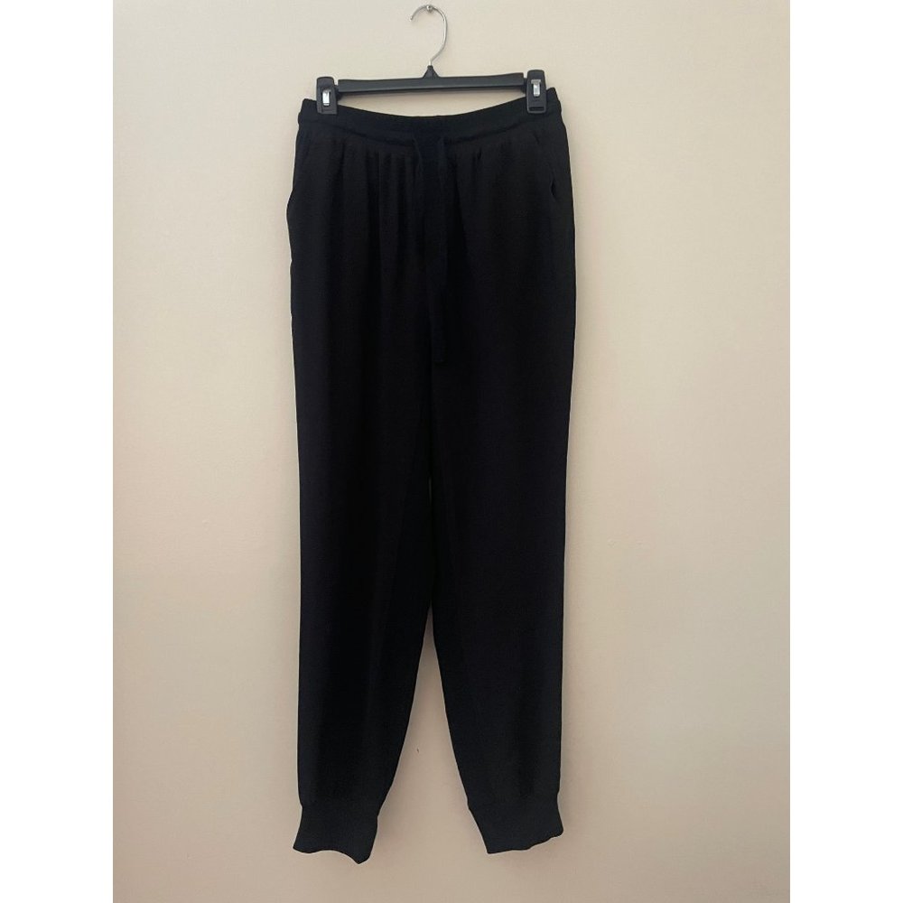 NWT Loveriche  Black Elastic  Drawstring Joggers Size L lounge wear workout